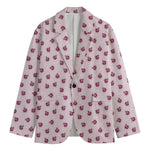 Pink Ladybug Pattern Print Men's Blazer
