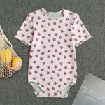 Pink Ladybug Pattern Print Men's Bodysuit