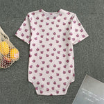 Pink Ladybug Pattern Print Men's Bodysuit
