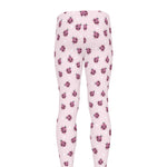 Pink Ladybug Pattern Print Men's leggings