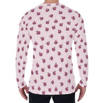 Pink Ladybug Pattern Print Men's Long Sleeve T-Shirt