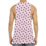 Pink Ladybug Pattern Print Men's Muscle Tank Top