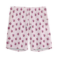 Pink Ladybug Pattern Print Men's Athletic Shorts
