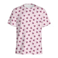 Pink Ladybug Pattern Print Men's Athletic T-Shirt