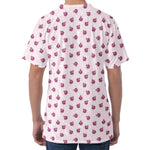 Pink Ladybug Pattern Print Men's Velvet T-Shirt