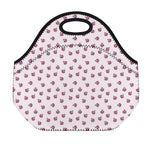Pink Ladybug Pattern Print Neoprene Lunch Bag
