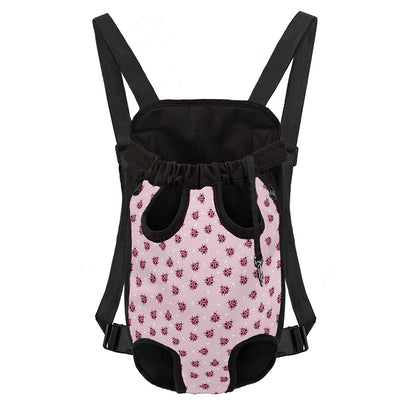 Pink Ladybug Pattern Print Pet Carrier Backpack