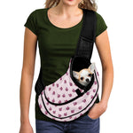 Pink Ladybug Pattern Print Pet Sling Carrier
