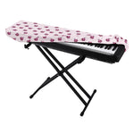 Pink Ladybug Pattern Print Piano Keyboard Cover