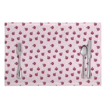 Pink Ladybug Pattern Print Placemat