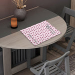 Pink Ladybug Pattern Print Placemat