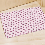 Pink Ladybug Pattern Print Polyester Doormat