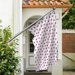 Pink Ladybug Pattern Print Polyester Flag