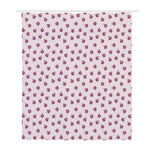 Pink Ladybug Pattern Print Polyester Shower Curtain