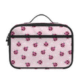Pink Ladybug Pattern Print Portable Lunch Bag