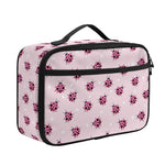 Pink Ladybug Pattern Print Portable Lunch Bag
