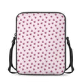 Pink Ladybug Pattern Print Rectangular Crossbody Bag