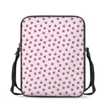 Pink Ladybug Pattern Print Rectangular Crossbody Bag