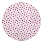 Pink Ladybug Pattern Print Round Blanket