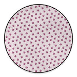 Pink Ladybug Pattern Print Round Floor Mat