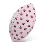 Pink Ladybug Pattern Print Rugby Ball