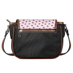 Pink Ladybug Pattern Print Saddle Bag