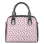 Pink Ladybug Pattern Print Shoulder Handbag