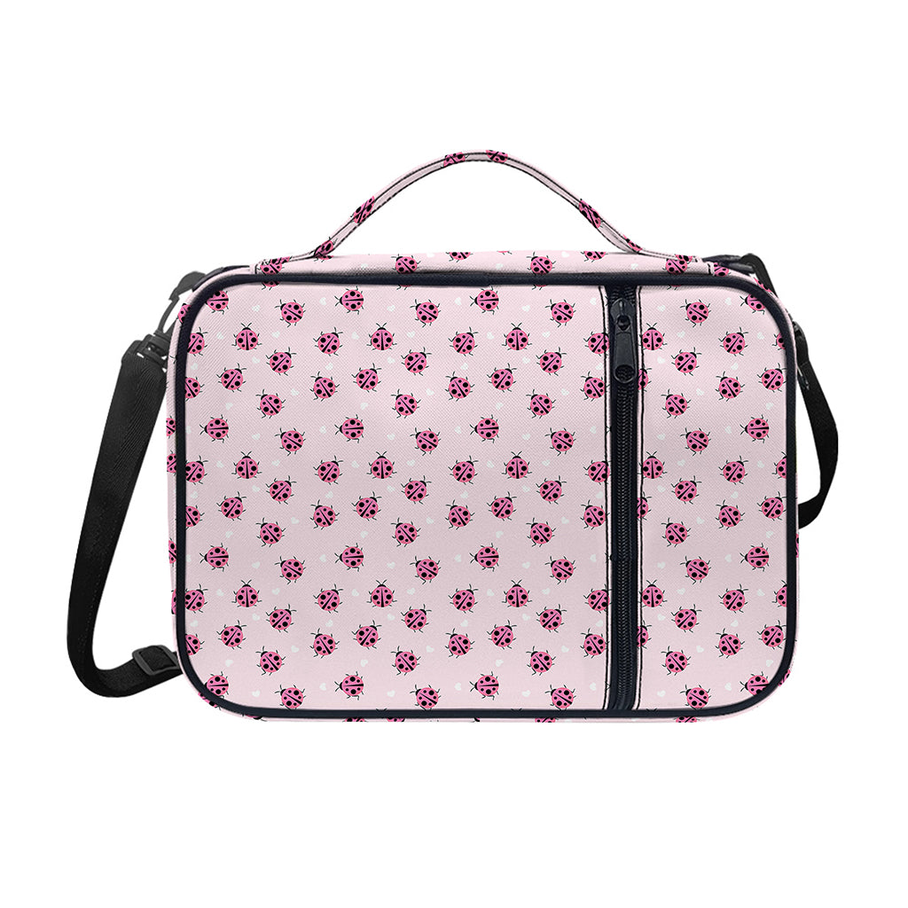 Pink Ladybug Pattern Print Shoulder Strap Bible Bag