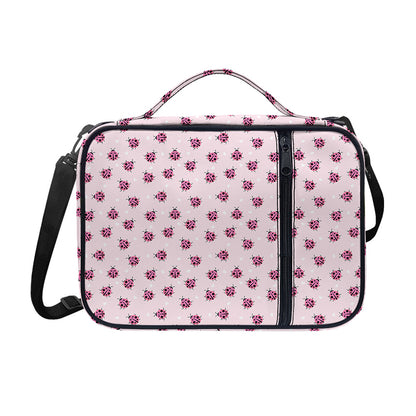 Pink Ladybug Pattern Print Shoulder Strap Bible Bag