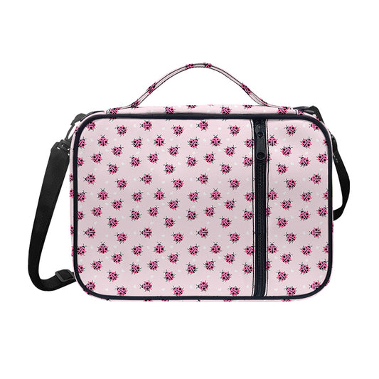 Pink Ladybug Pattern Print Shoulder Strap Bible Bag