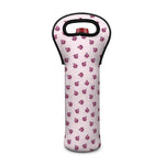 Pink Ladybug Pattern Print Single Neoprene Wine Tote