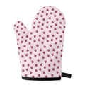 Pink Ladybug Pattern Print Single Oven Mitt
