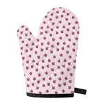 Pink Ladybug Pattern Print Single Oven Mitt