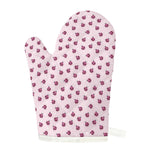 Pink Ladybug Pattern Print Single Oven Mitt