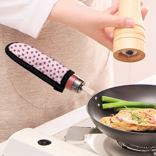 Pink Ladybug Pattern Print Skillet Handle Cover