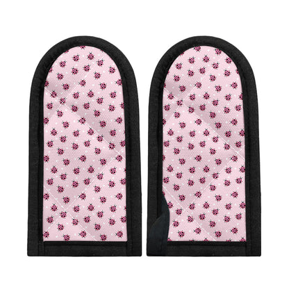 Pink Ladybug Pattern Print Skillet Handle Cover