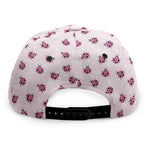 Pink Ladybug Pattern Print Snapback Cap