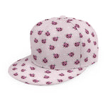 Pink Ladybug Pattern Print Snapback Cap