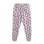 Pink Ladybug Pattern Print Sweatpants