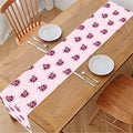 Pink Ladybug Pattern Print Table Runner