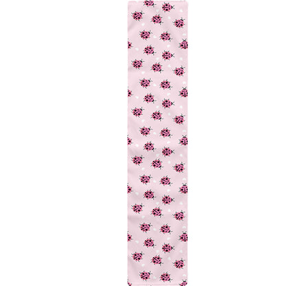 Pink Ladybug Pattern Print Table Runner