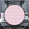 Pink Ladybug Pattern Print Tire Cover