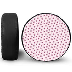 Pink Ladybug Pattern Print Tire Cover