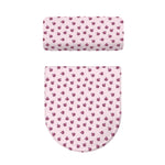 Pink Ladybug Pattern Print Toilet Lid And Tank Cover Set
