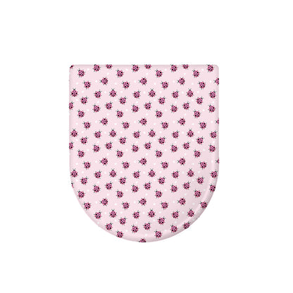 Pink Ladybug Pattern Print Toilet Lid Cover