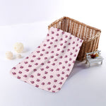 Pink Ladybug Pattern Print Towel