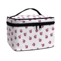 Pink Ladybug Pattern Print Travel Makeup Bag