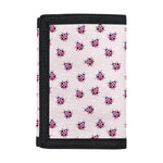 Pink Ladybug Pattern Print Trifold Wallet