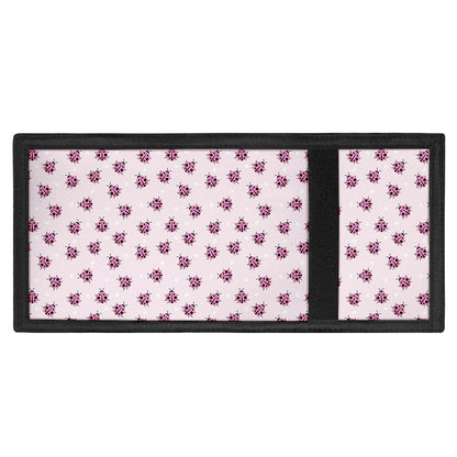 Pink Ladybug Pattern Print Trifold Wallet