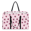 Pink Ladybug Pattern Print Utility Tote Bag